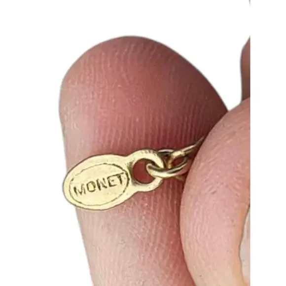 Monet Faux Amber Pendant Necklace - Picture 4 of 4